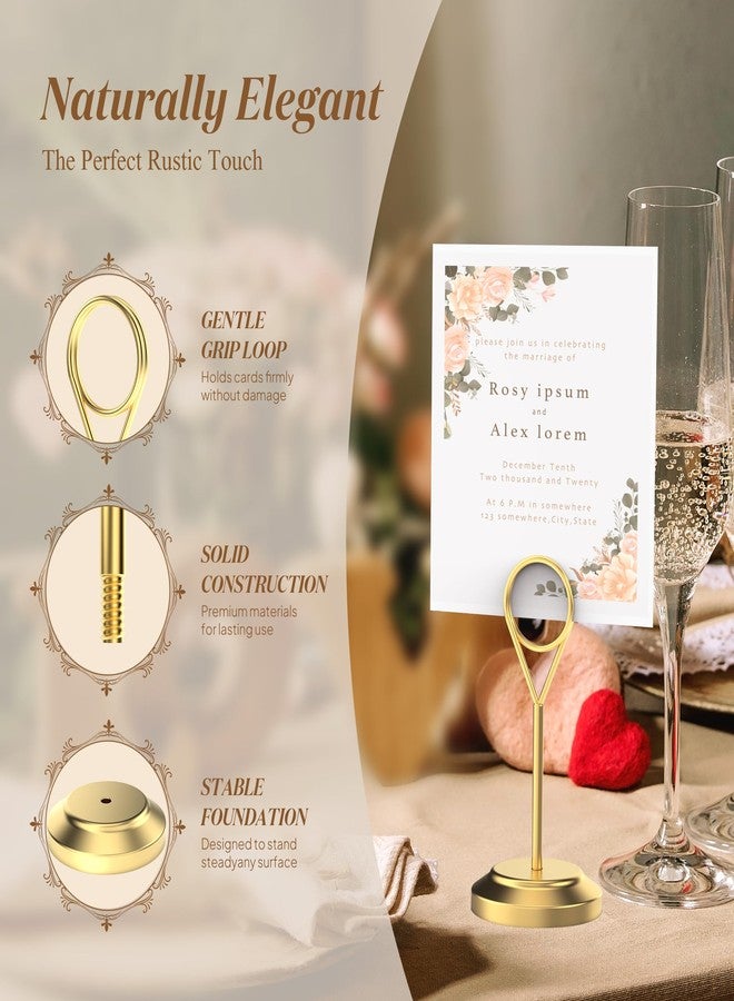 Radezon 12 Pcs 4inch Premium Table Number Holders, Place Card Holders, Sturdy Table Card Holders for Weddings, Birthday Party - Image 3
